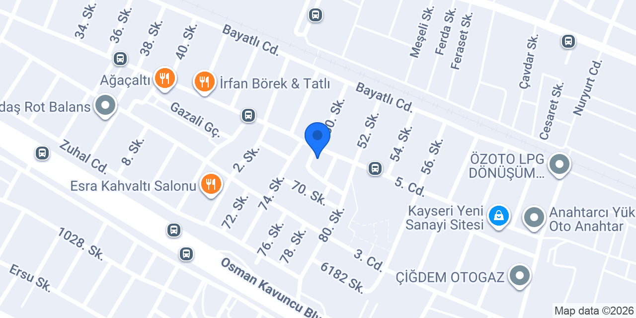 12 noter kayseri konumu