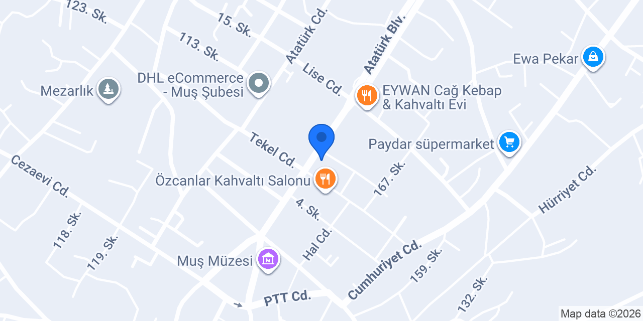 Akbank Muş Şubesi konumu