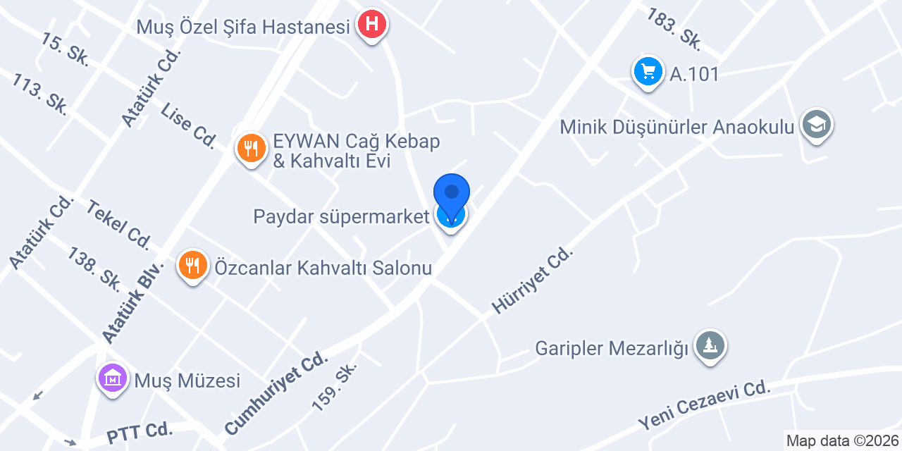 Muş Gezenler Apart konumu