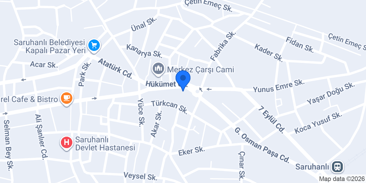 Akbank Saruhanlı Şubesi konumu