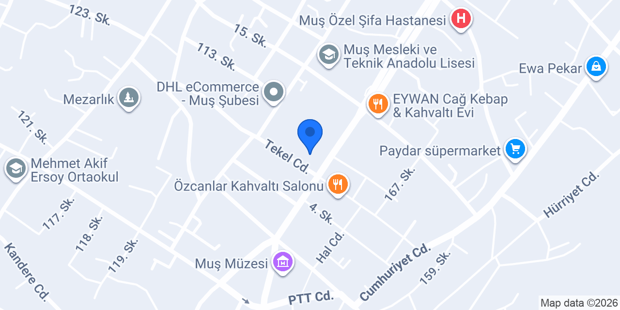 Çamlıca Şark Oto konumu
