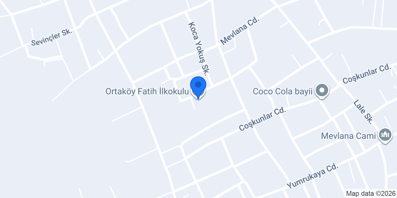 Ortaköy Fatih İlkokulu konumu