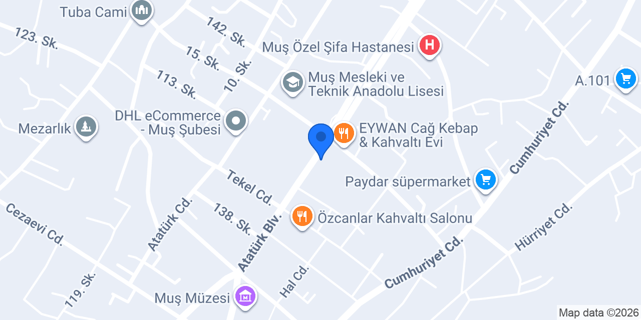 Albaraka Türk Muş Şubesi konumu