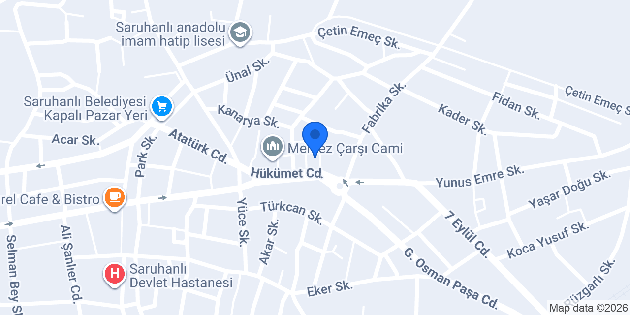 Saruhanlı Spil Sürücü Kursu konumu