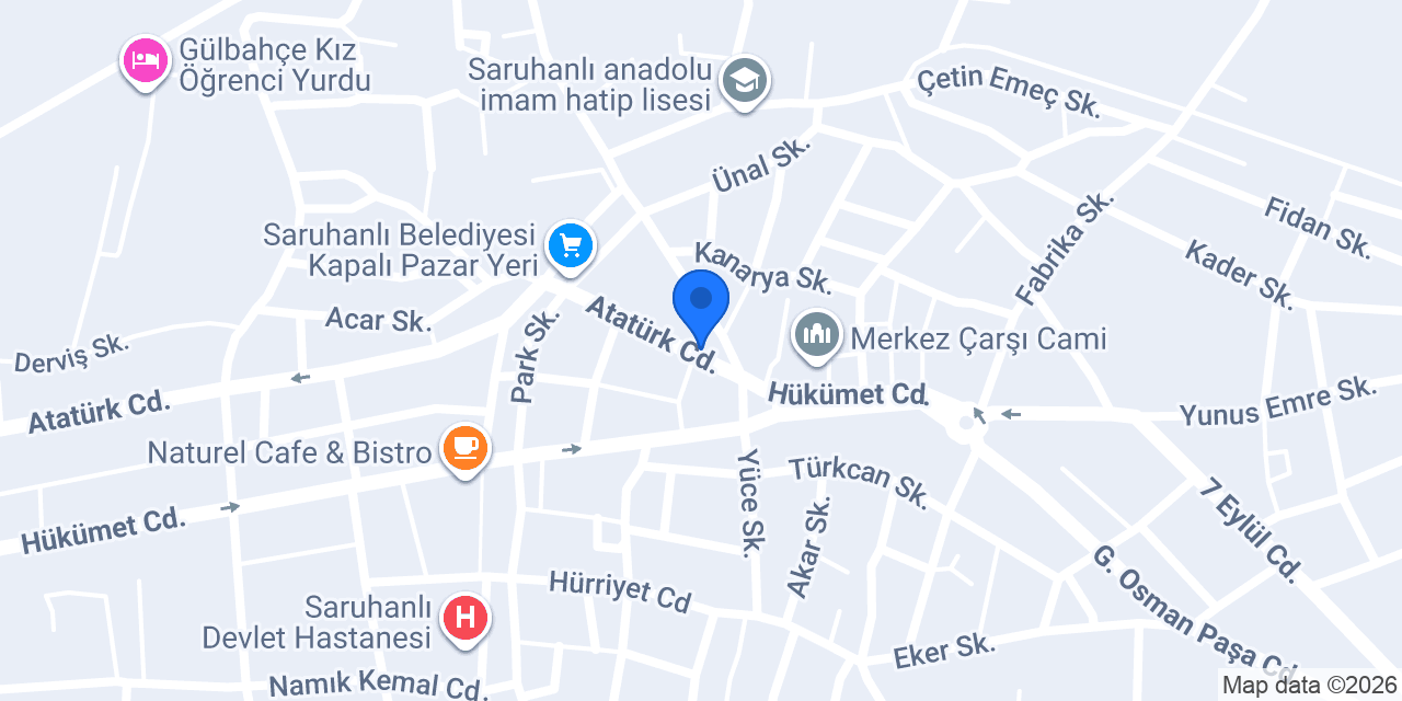 HESAPLI AVM SARUHANLI konumu