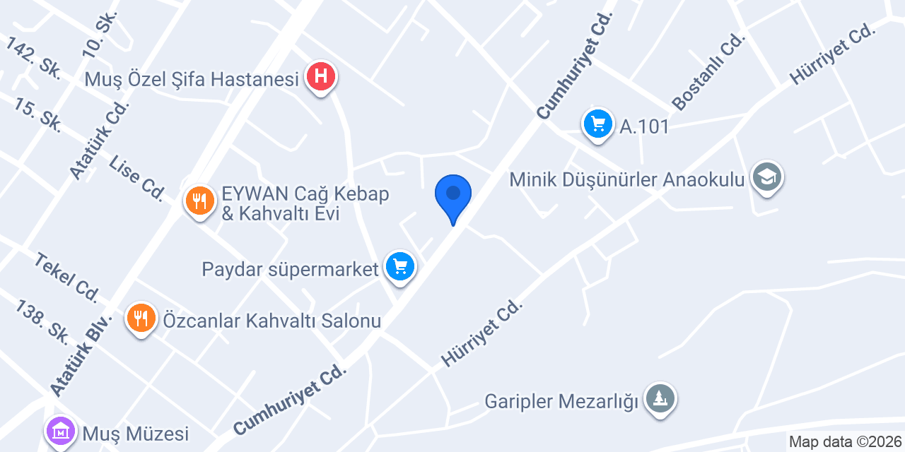 LezzEt Kasap Muş konumu