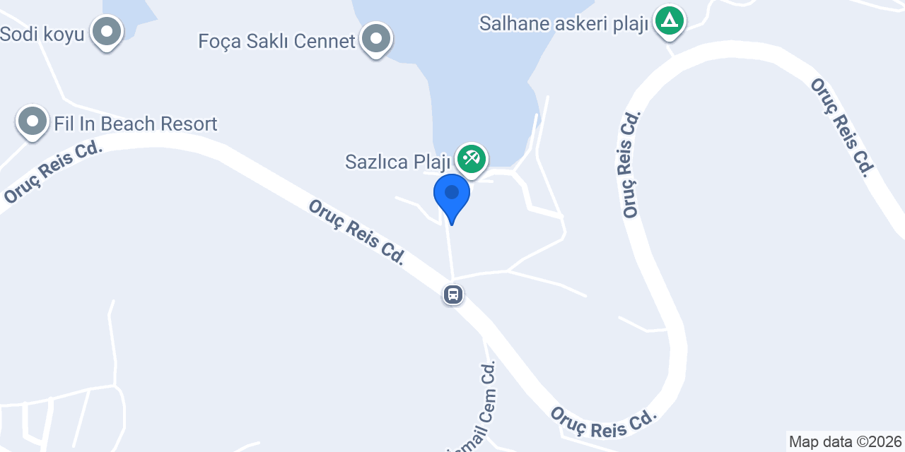 Sazlıca Foça Kamp Alanı konumu
