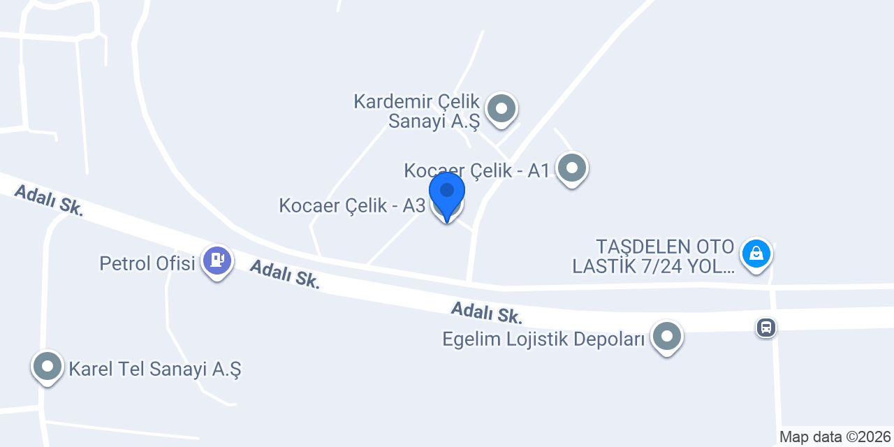 Kocaer Çelik - A3 konumu