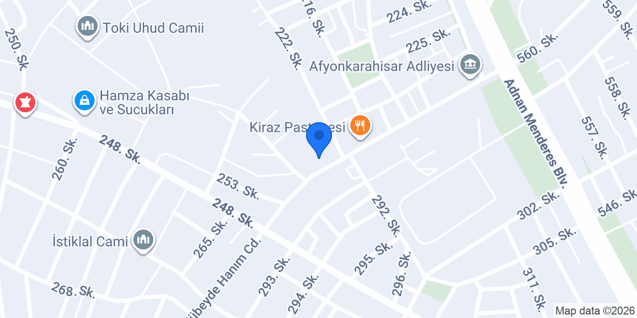 Afyon Bayan Kuaförü Berna Erdemli konumu