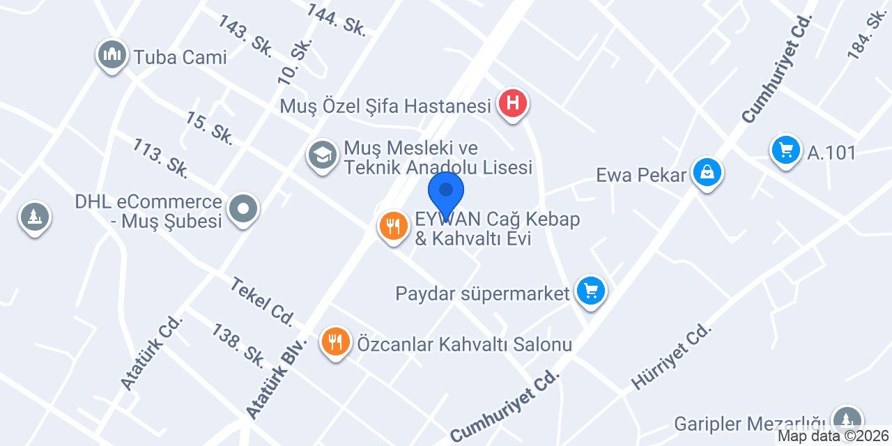 Muş Lisesi konumu