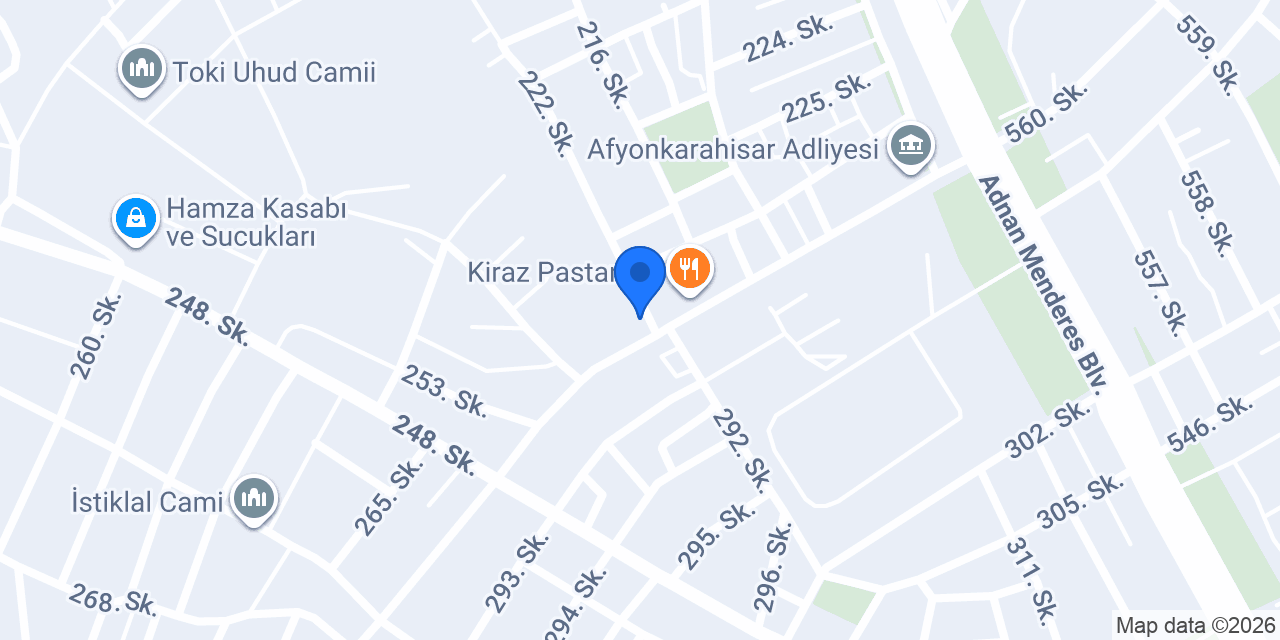 AFYON KOMAGENE İSTİKLAL ŞUBESİ konumu