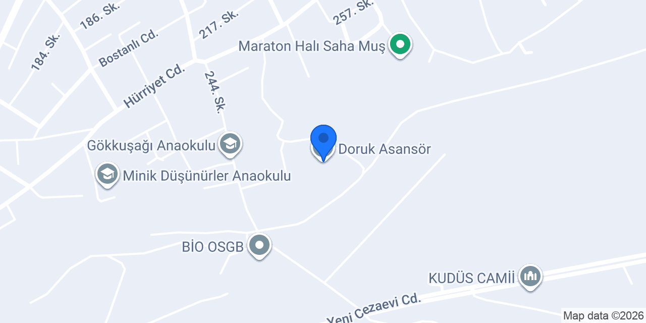 Doruk Asansör konumu