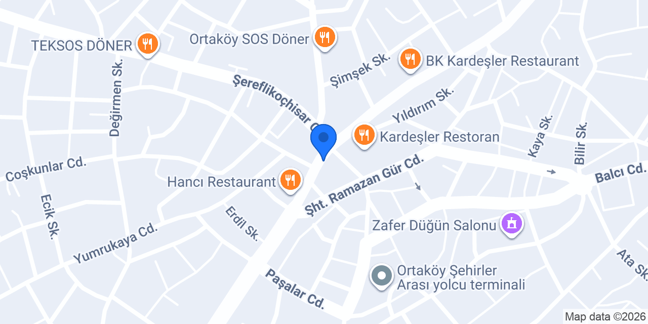 Şahin Store konumu
