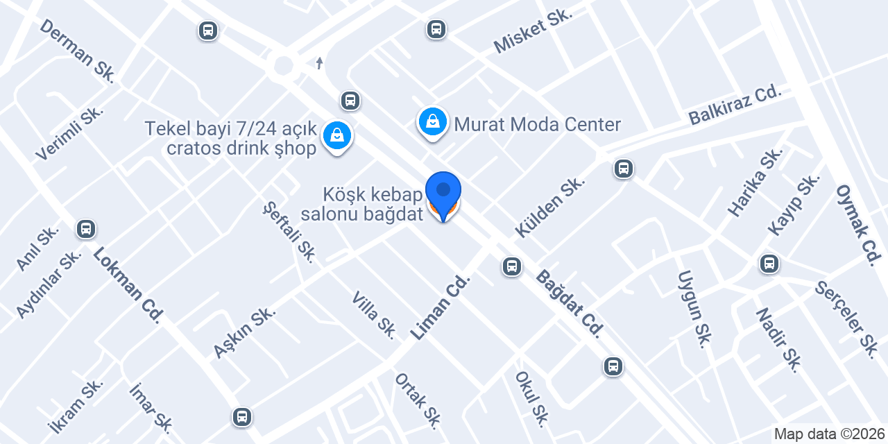 Köşk kebap salonu bağdat konumu