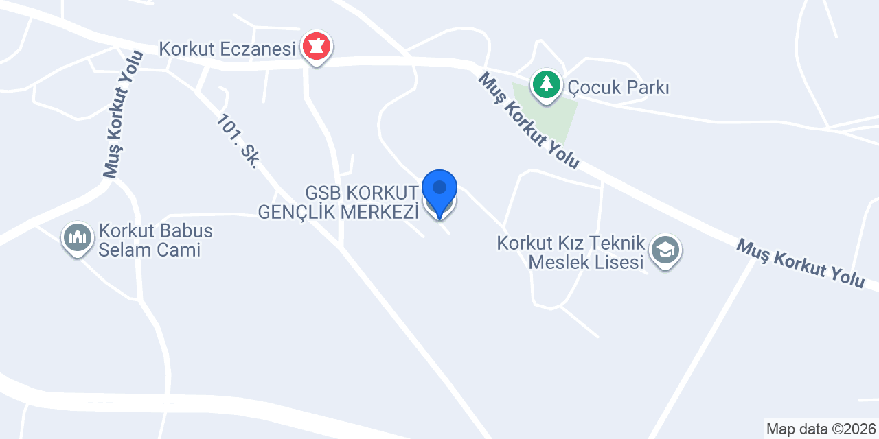 GSB KORKUT GENÇLİK MERKEZİ konumu