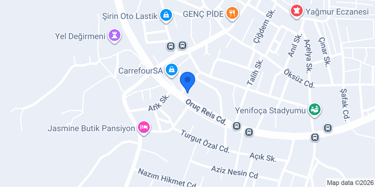 Zeybek Yapı Market Yenifoça konumu