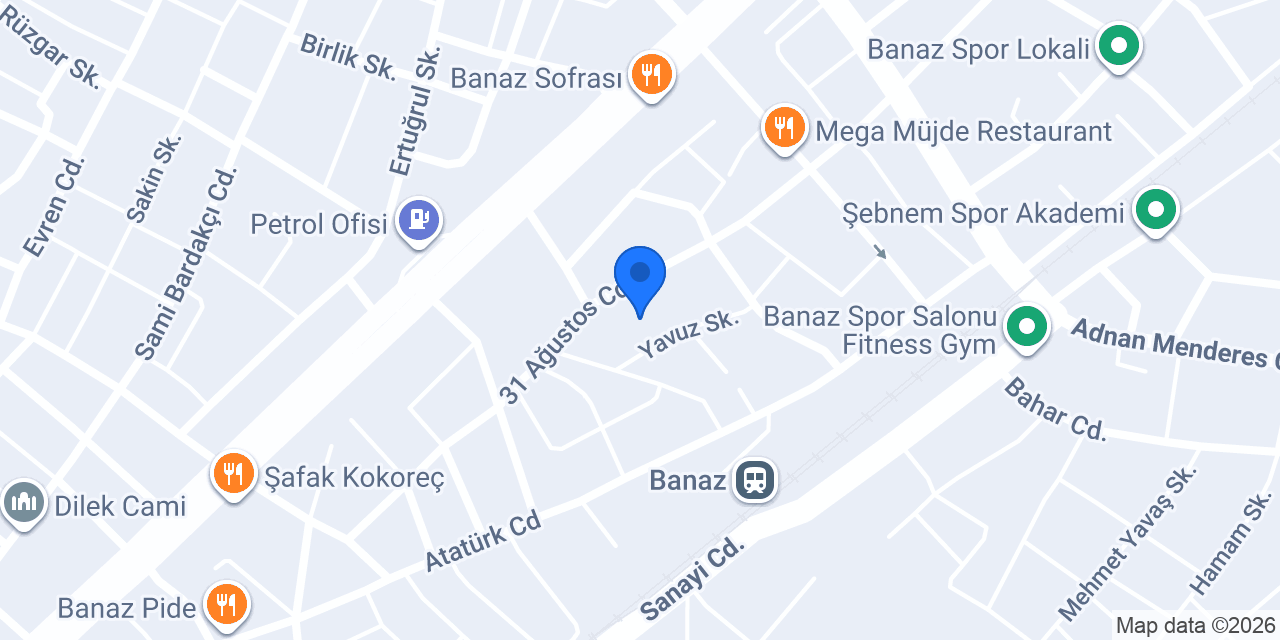 31 Ağustos Ortaokulu konumu