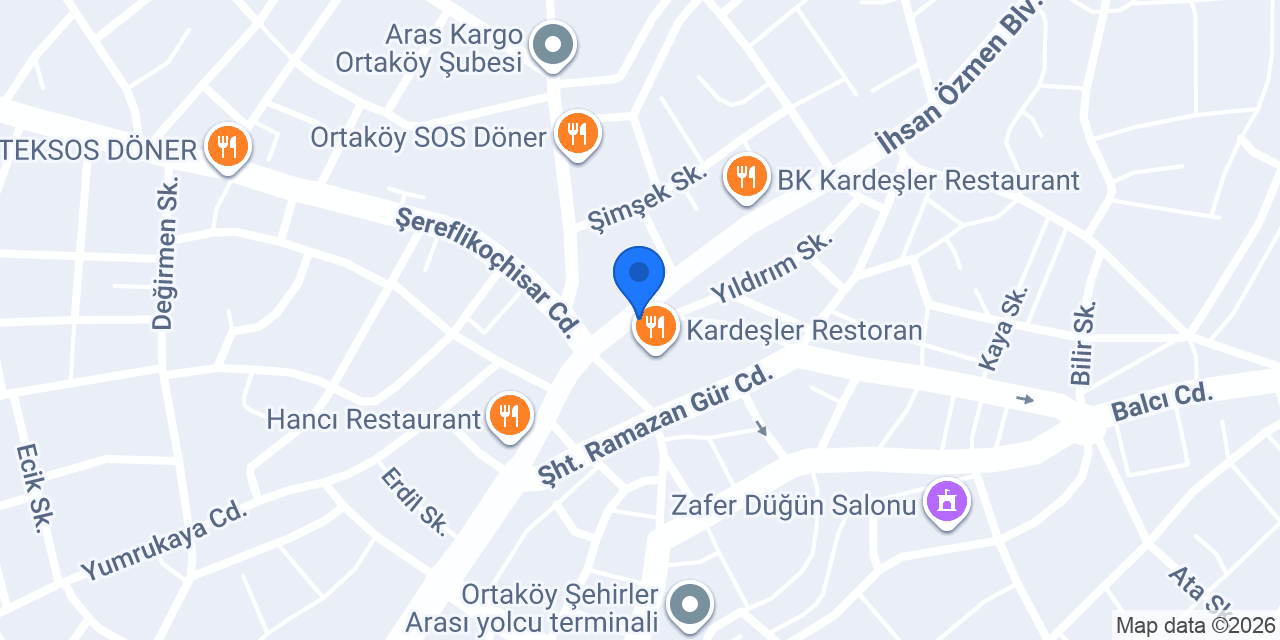 ORTAKÖY TAKSİ konumu