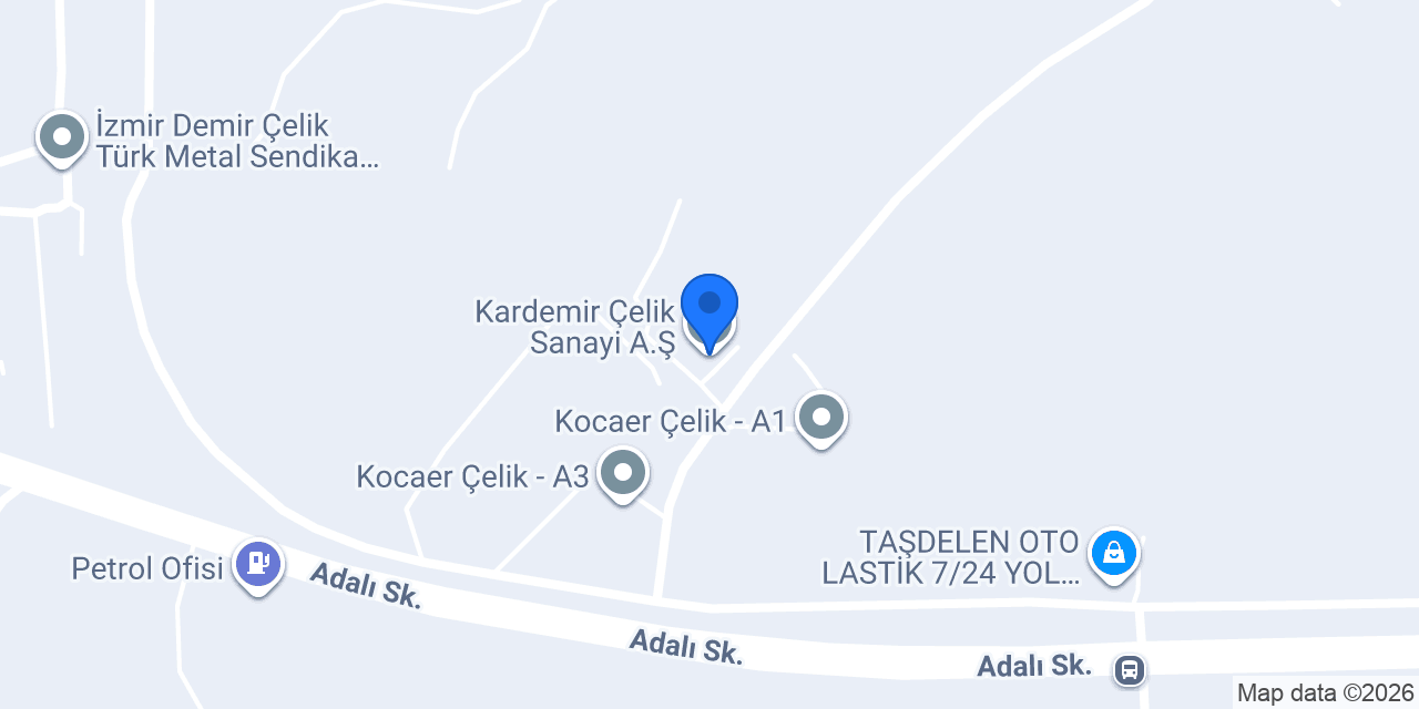 Kardemir Çelik Sanayi A.Ş. konumu
