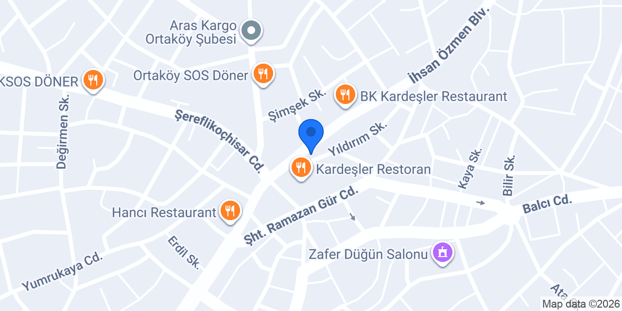 Simit Teknesi ORTAKÖY konumu