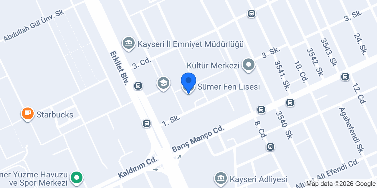 Sümer Fen Lisesi konumu