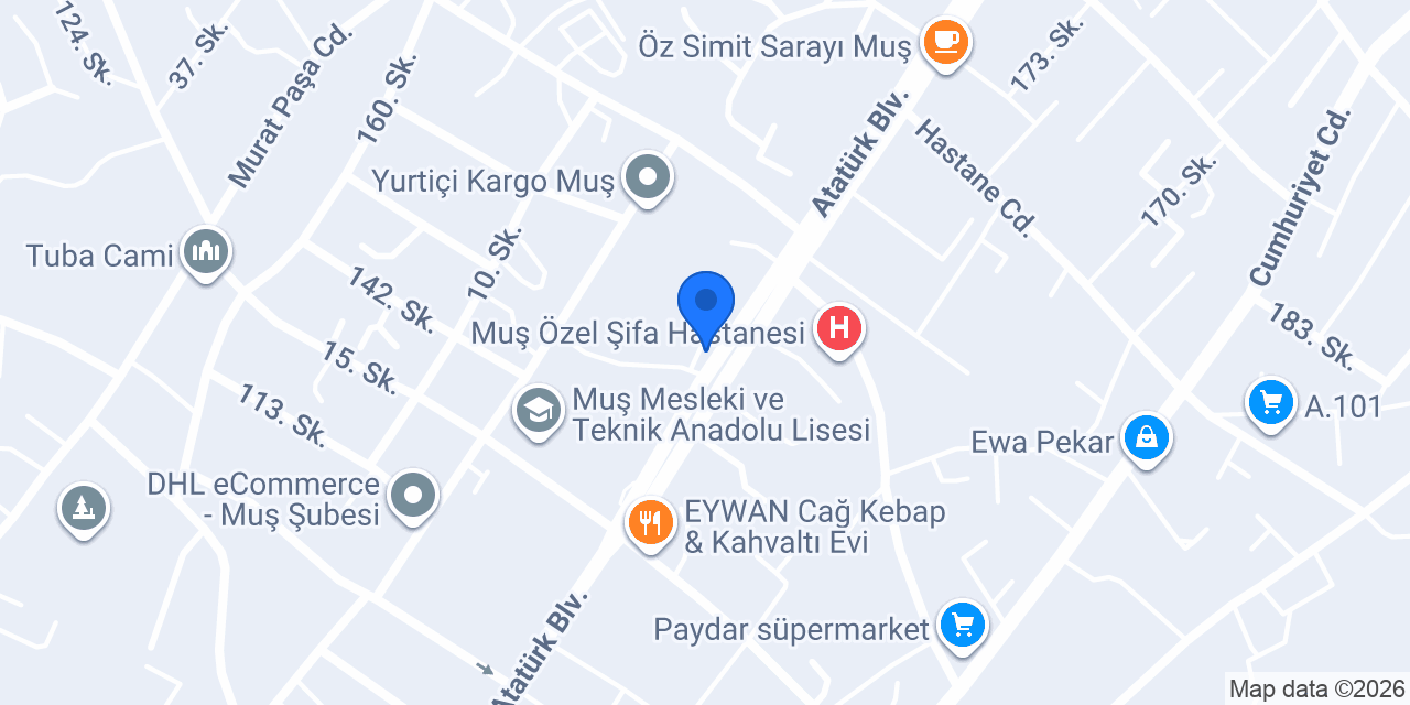 Muş diş polikliniği konumu
