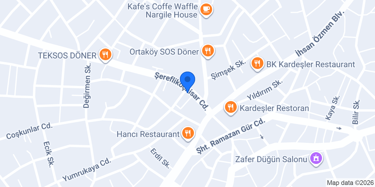 Hanımeli Gözleme Ortaköy konumu