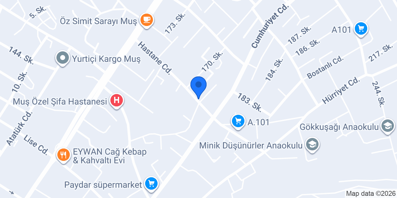 Muş Umut Eczanesi konumu