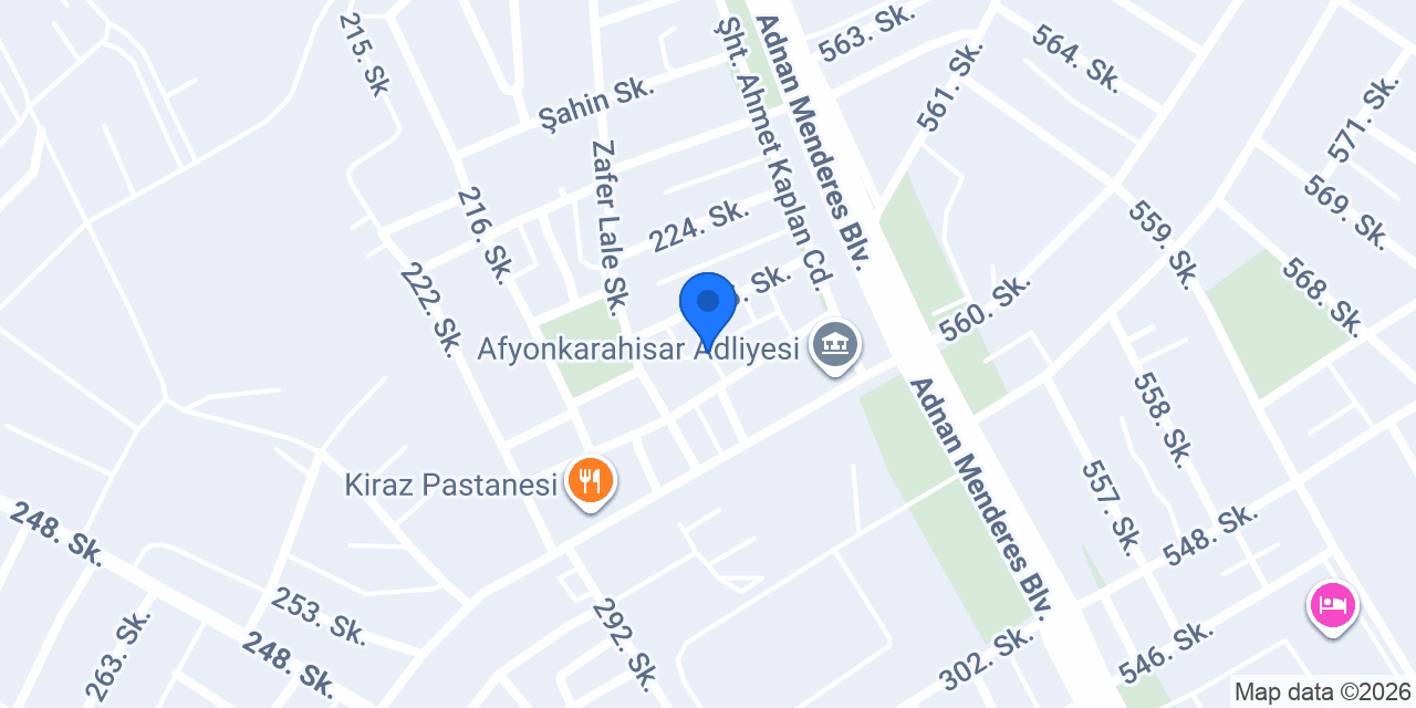 Afyon Hukuk Bürosu konumu