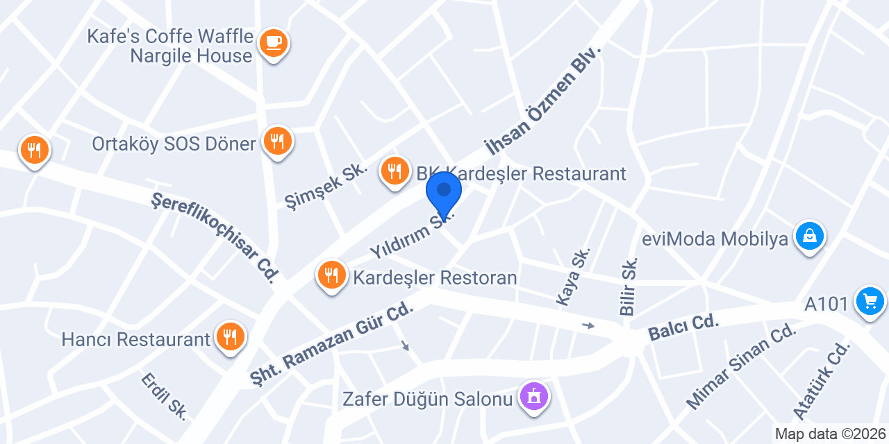 Ortaköy İnci Ağız ve Diş Sağlığı Polikliniği konumu