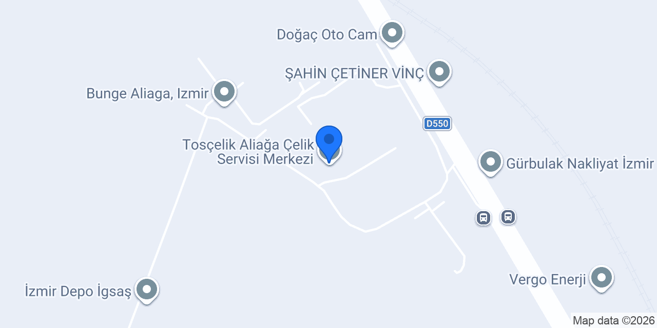 Tosçelik Aliağa Çelik Servisi Merkezi konumu