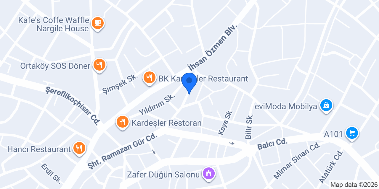 Bereket Döner konumu