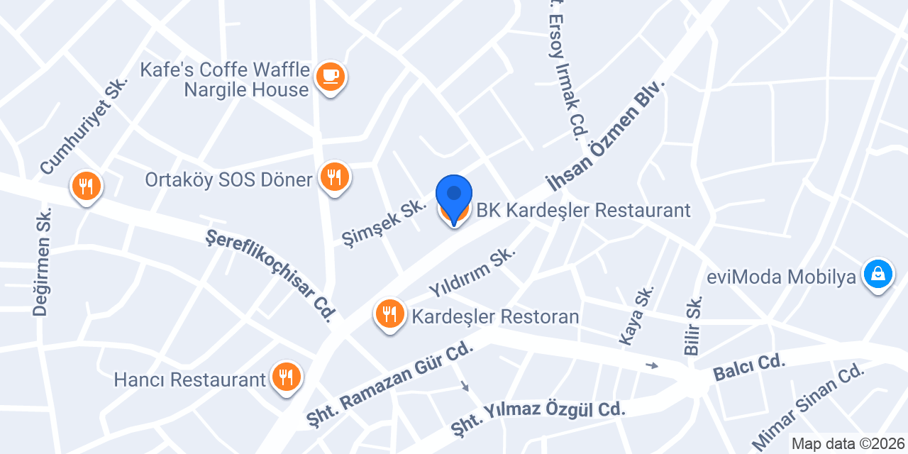 BK Kardeşler Restaurant konumu