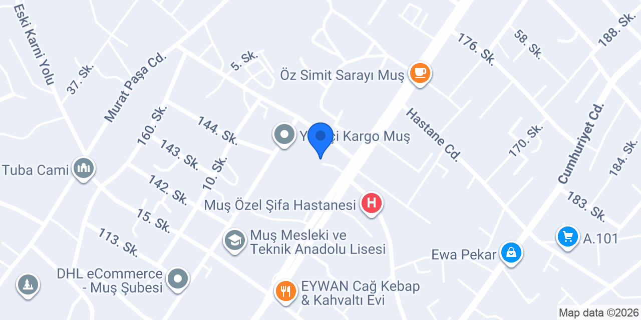 Muş Merkez Öğretmenevi Aso konumu