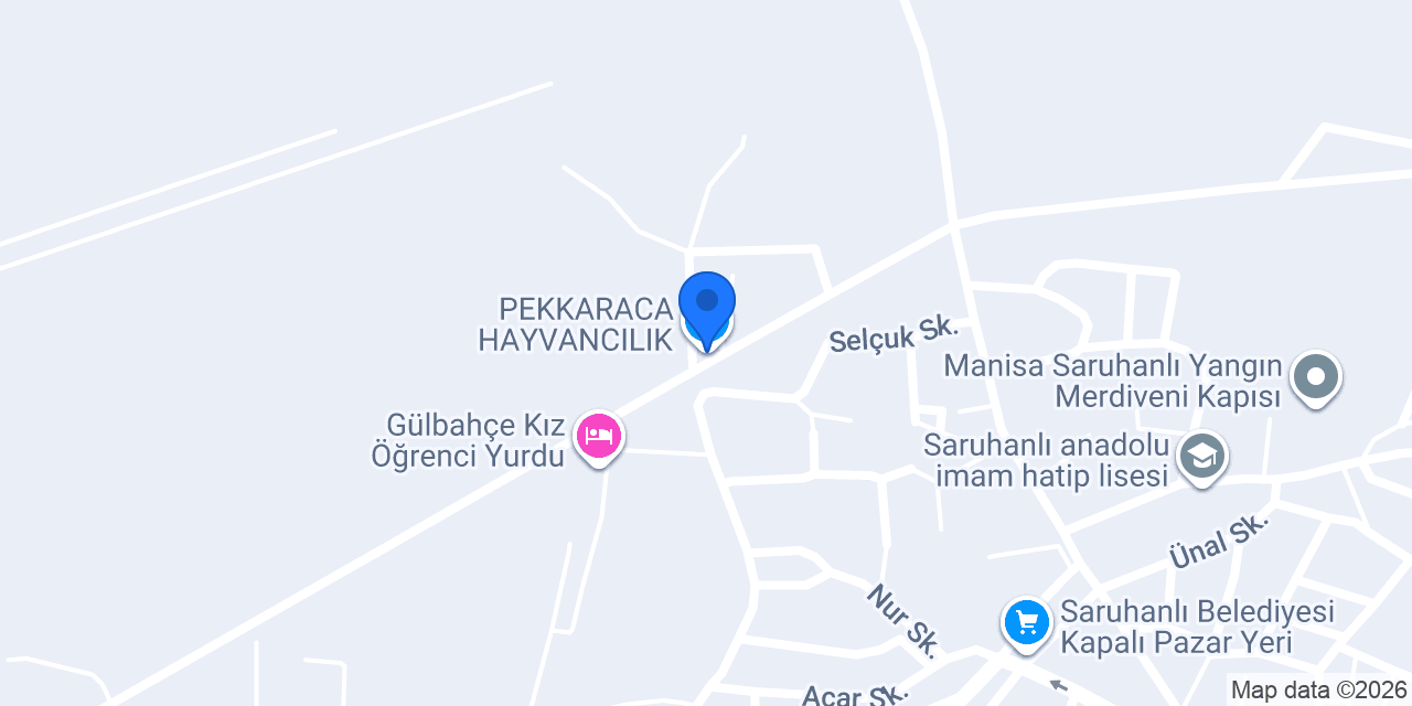 PEKKARACA HAYVANCILIK konumu