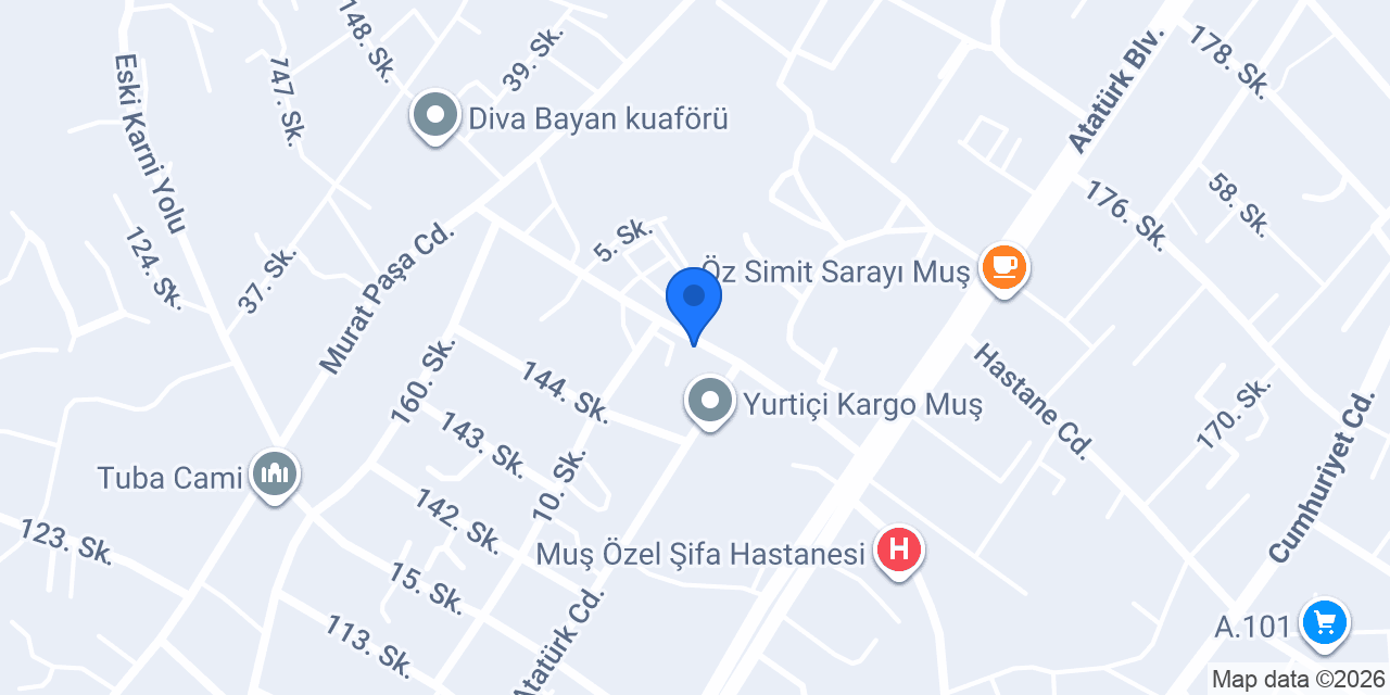 Muş Açelya Çiçekçilik konumu