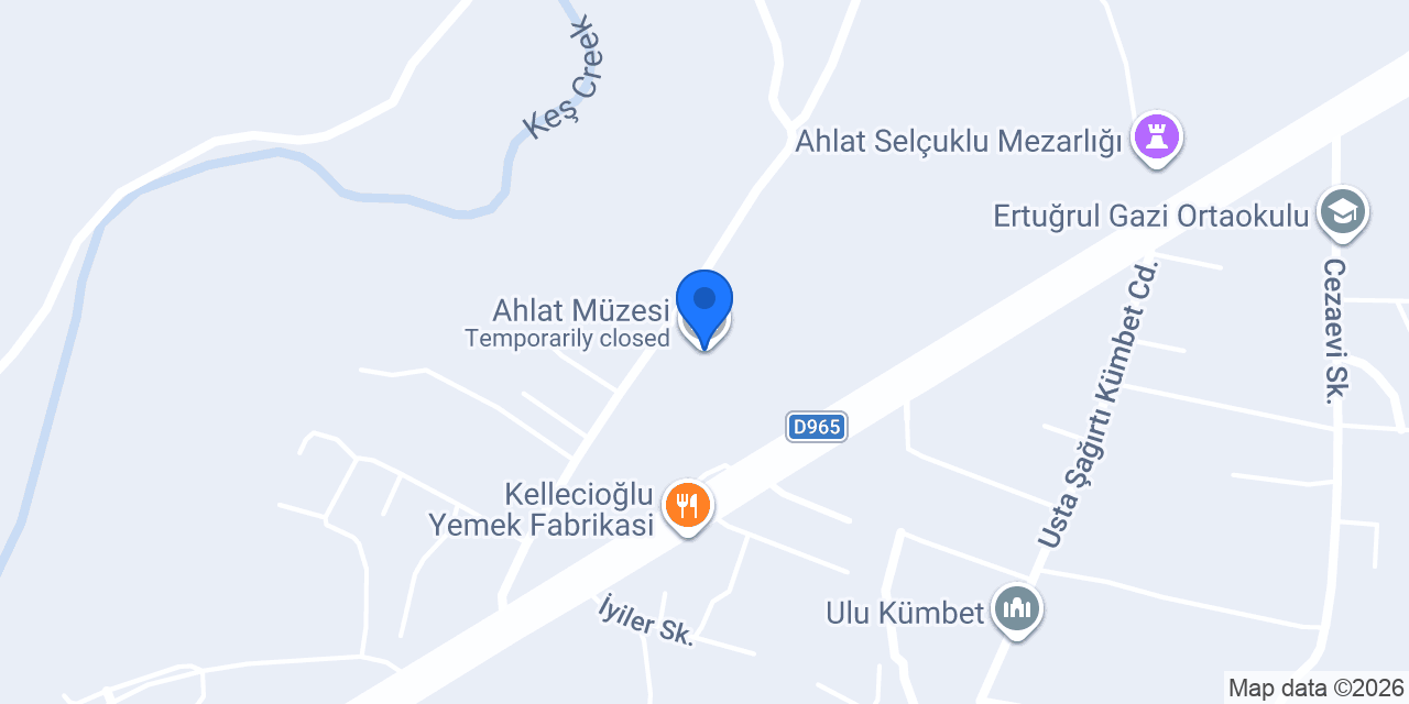 Ahlat Müzesi konumu