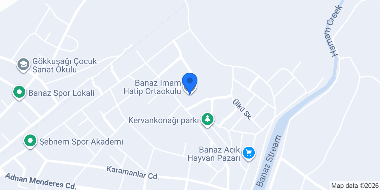 Banaz İmam Hatip Ortaokulu konumu