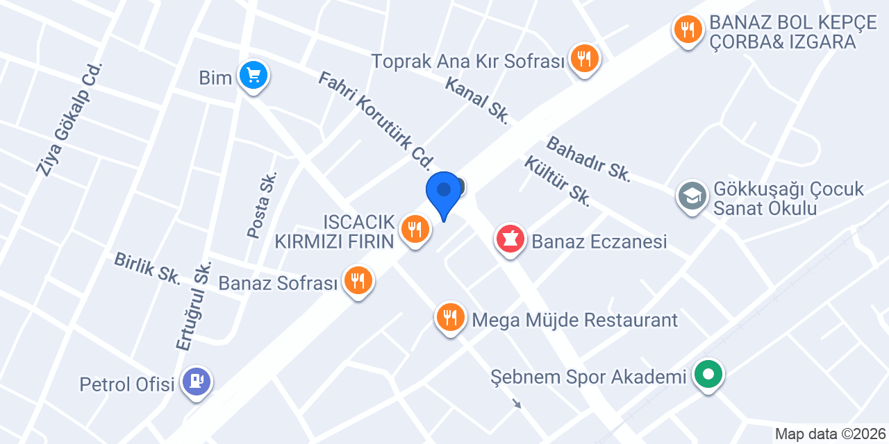 Banaz Merkez 1 Nolu So konumu
