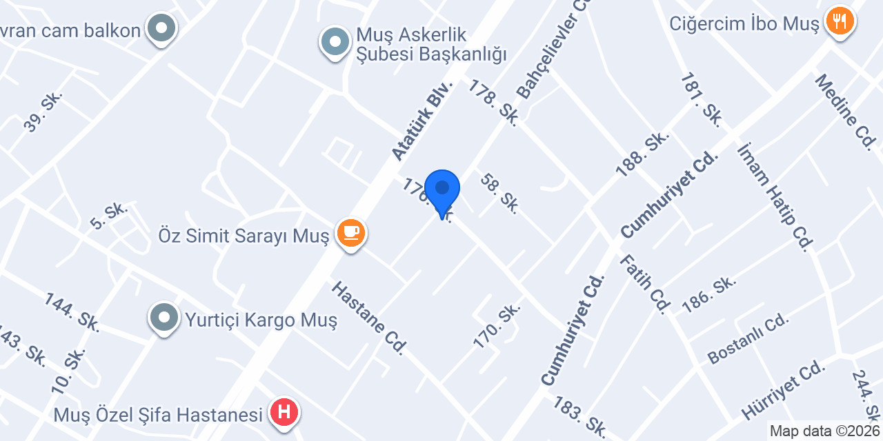 Evim Evkur Muş konumu