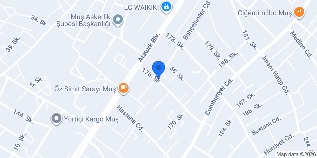 Organik çay bahçesi konumu