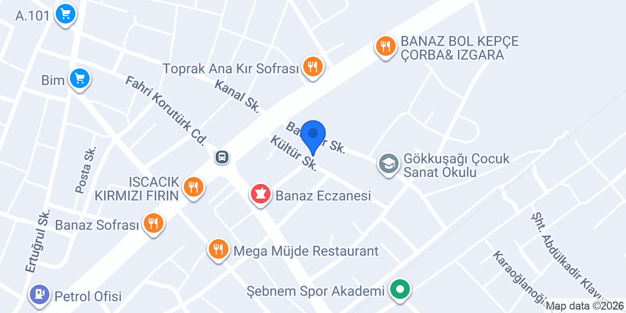 Halkbank Banaz Şubesi konumu