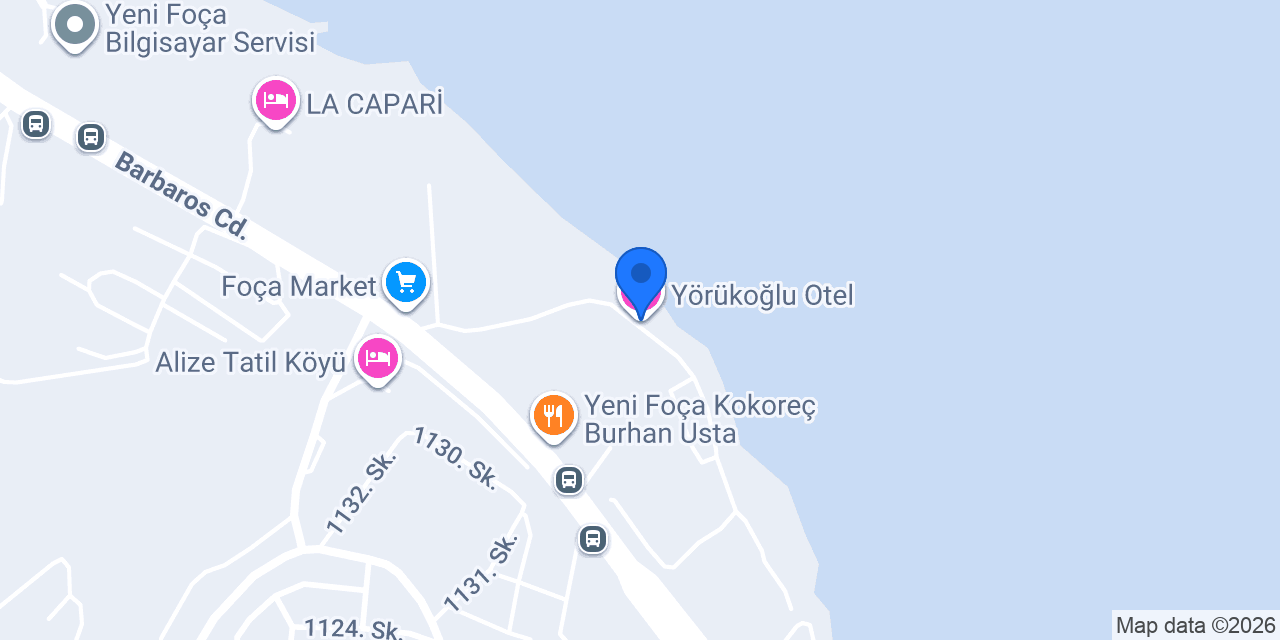 Yörükoğlu Otel konumu