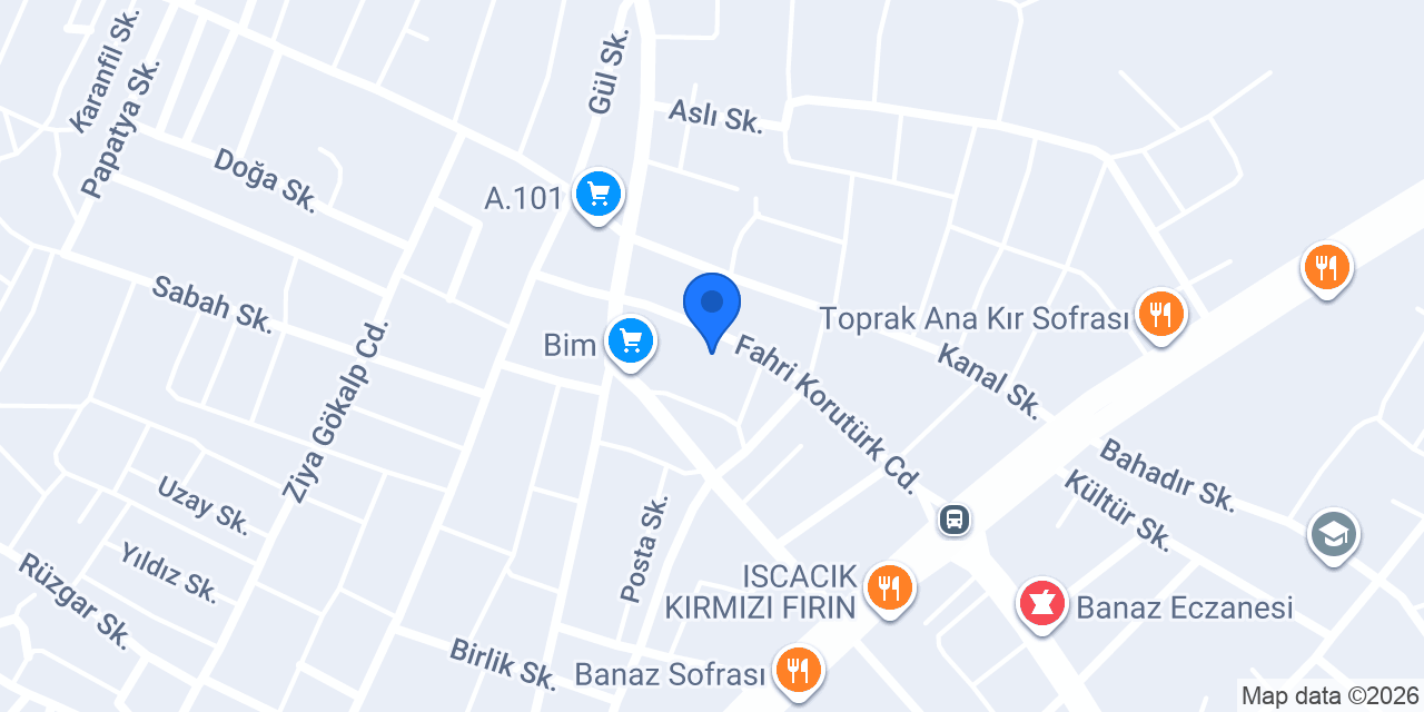 Akın elektrik banaz / uşak konumu