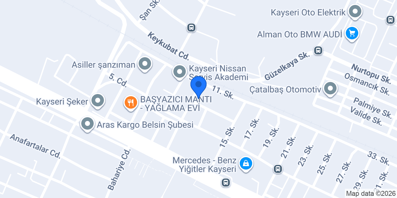 Opel Özel Servisi konumu