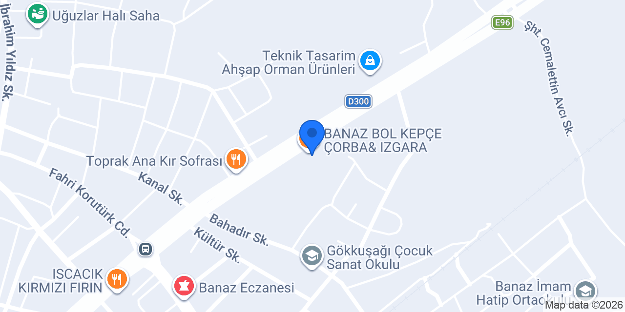 BANAZ BOL KEPÇE ÇORBA& IZGARA konumu