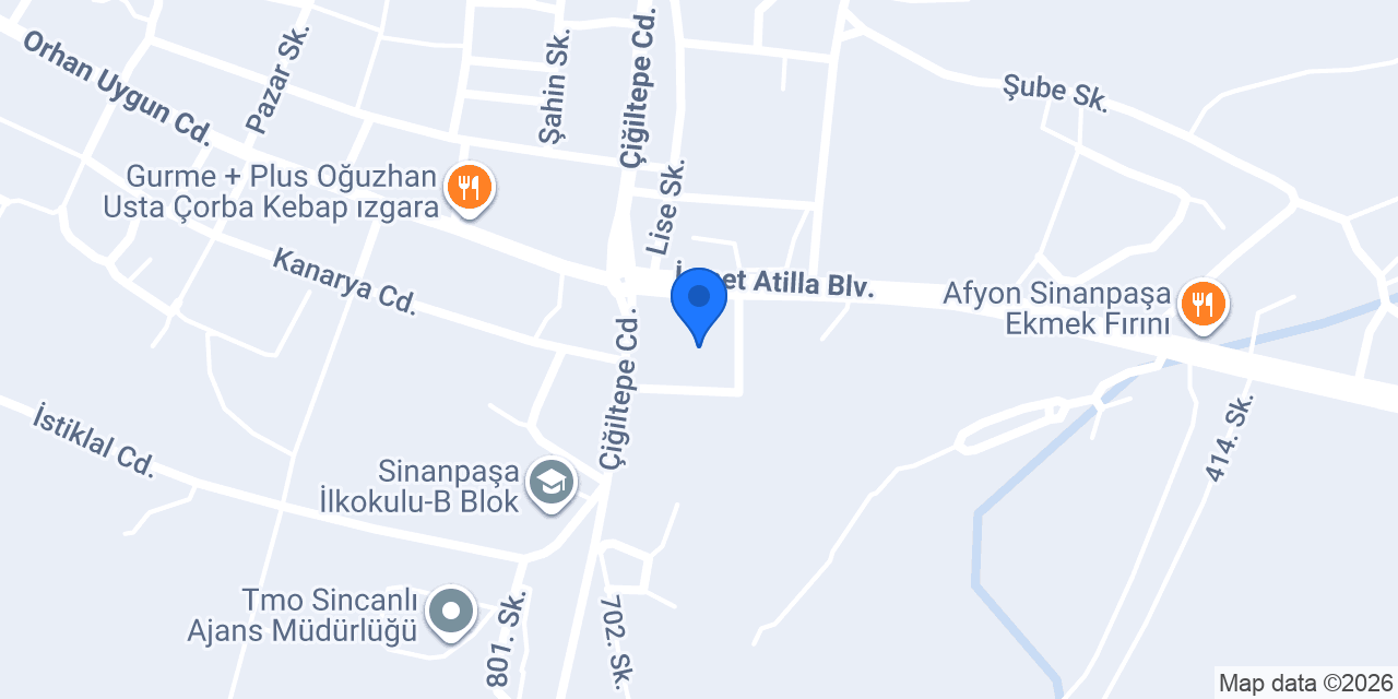 Sinanpaşa Kaymakamlığı konumu