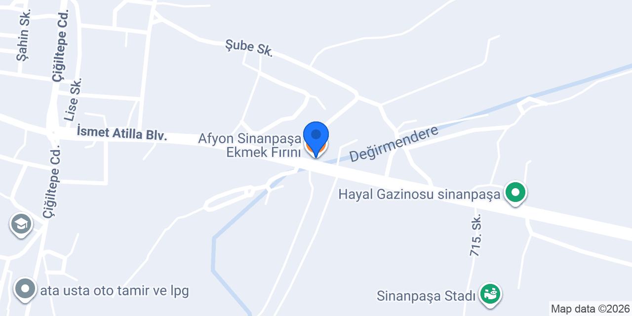 Afyon Sinanpaşa Ekmek Fırını konumu