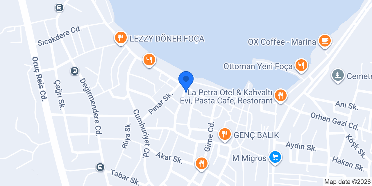 Ptt-yenifoça Şubesi konumu