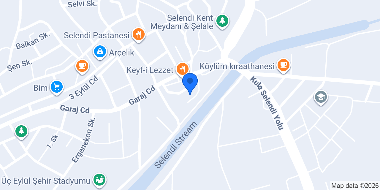 ŞAHAN MÜHENDİSLİK SELENDİ konumu